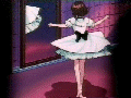 Nanako twirls 
in her new dress (movie)